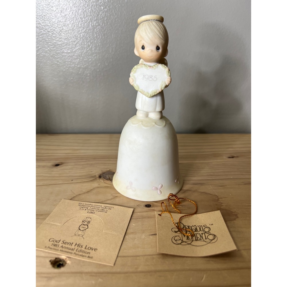 Precious Moments "God Sent His Love" 1985 Special Issue Bell (Item No. 15873)